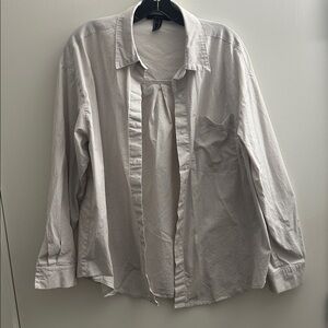 Forever 21 White Button Down Shirt